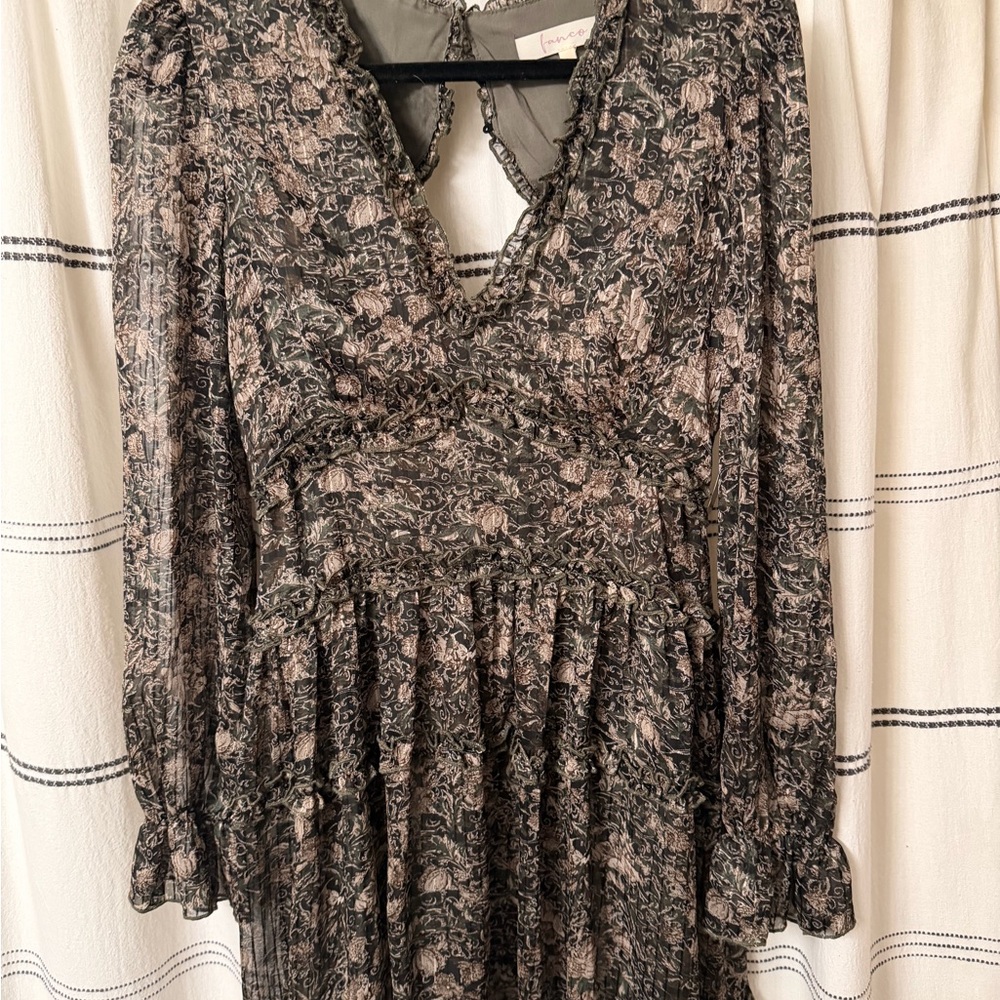 Elegant Floral Long Sleeve Dress